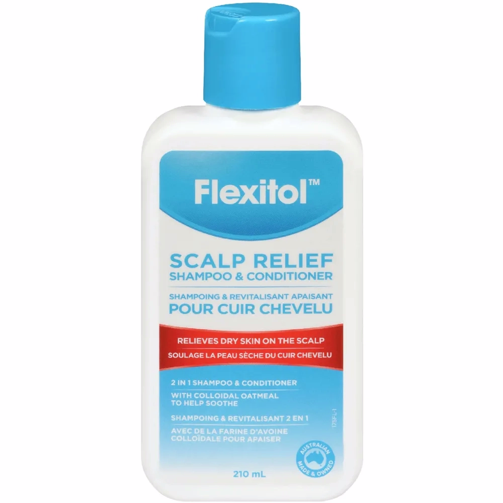 Flexitol Scalp Relief 2-in-1 Shampoo & Conditioner, 210 mL for Dandruff, Eczema, and Dry Skin