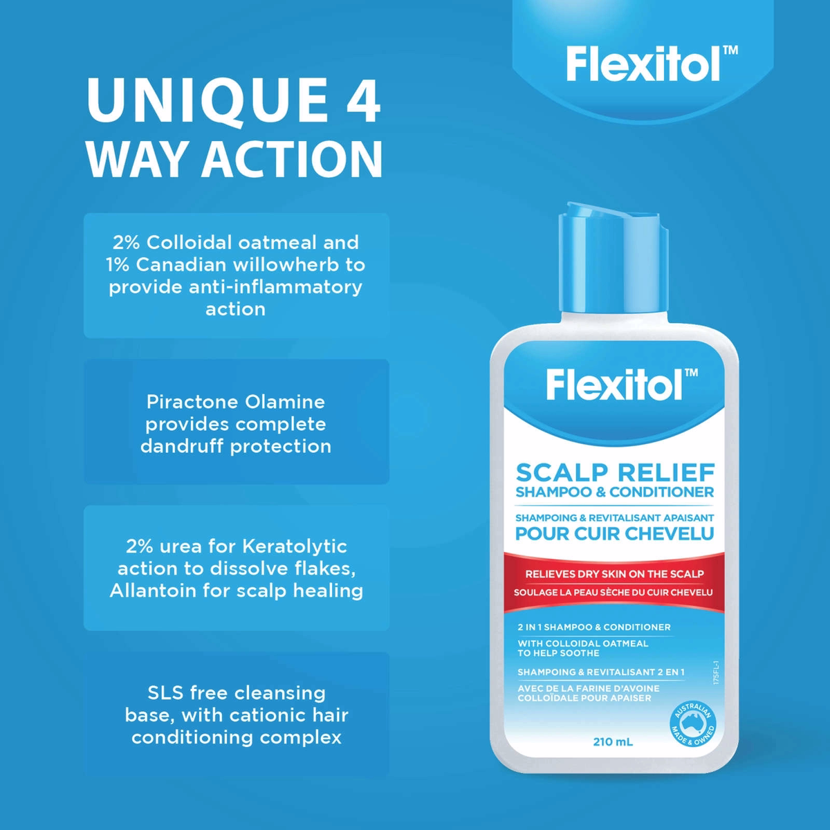 Flexitol Scalp Relief 2-in-1 Shampoo & Conditioner, 210 mL for Dandruff, Eczema, and Dry Skin Flexitol Scalp Relief 2-in-1 Shampoo & Conditioner, 210 mL for Dandruff, Eczema, and Dry Skin