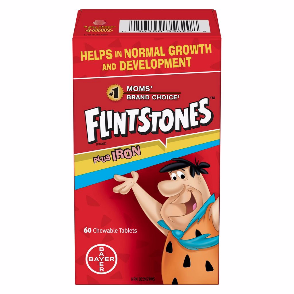 Flintstones Flintstones Plus Iron Chewable Multivitamin For Kids, Helps With Normal Growth And Development 60.0 Tab