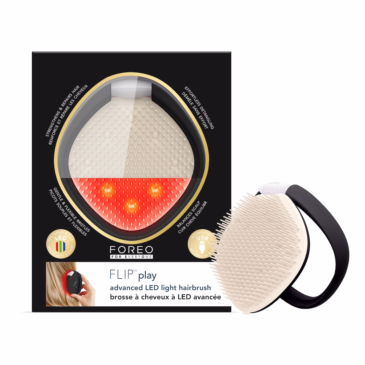 FLIP™ play advanced LED light hairbrush Midnight Magic!