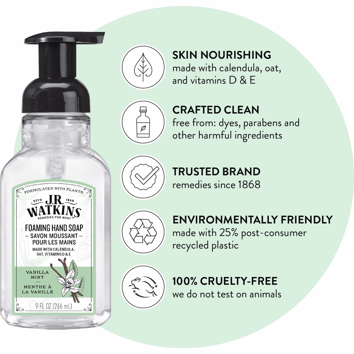 Foaming Hand Soap, Vanilla Mint