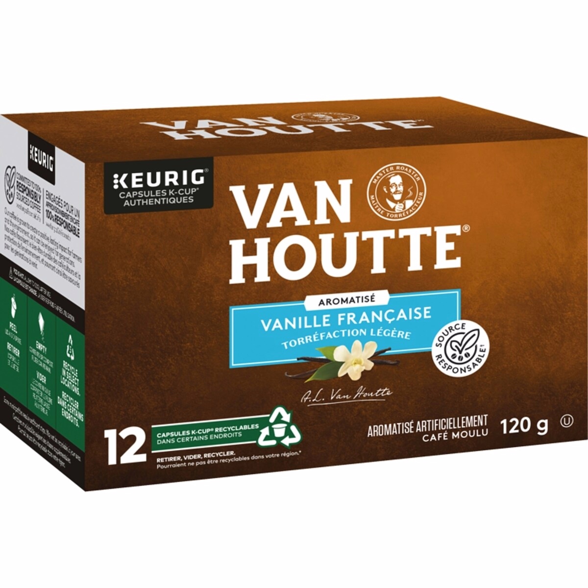 French Vanilla, Light Roast, K-Cup Coffee Pods, 12 Count