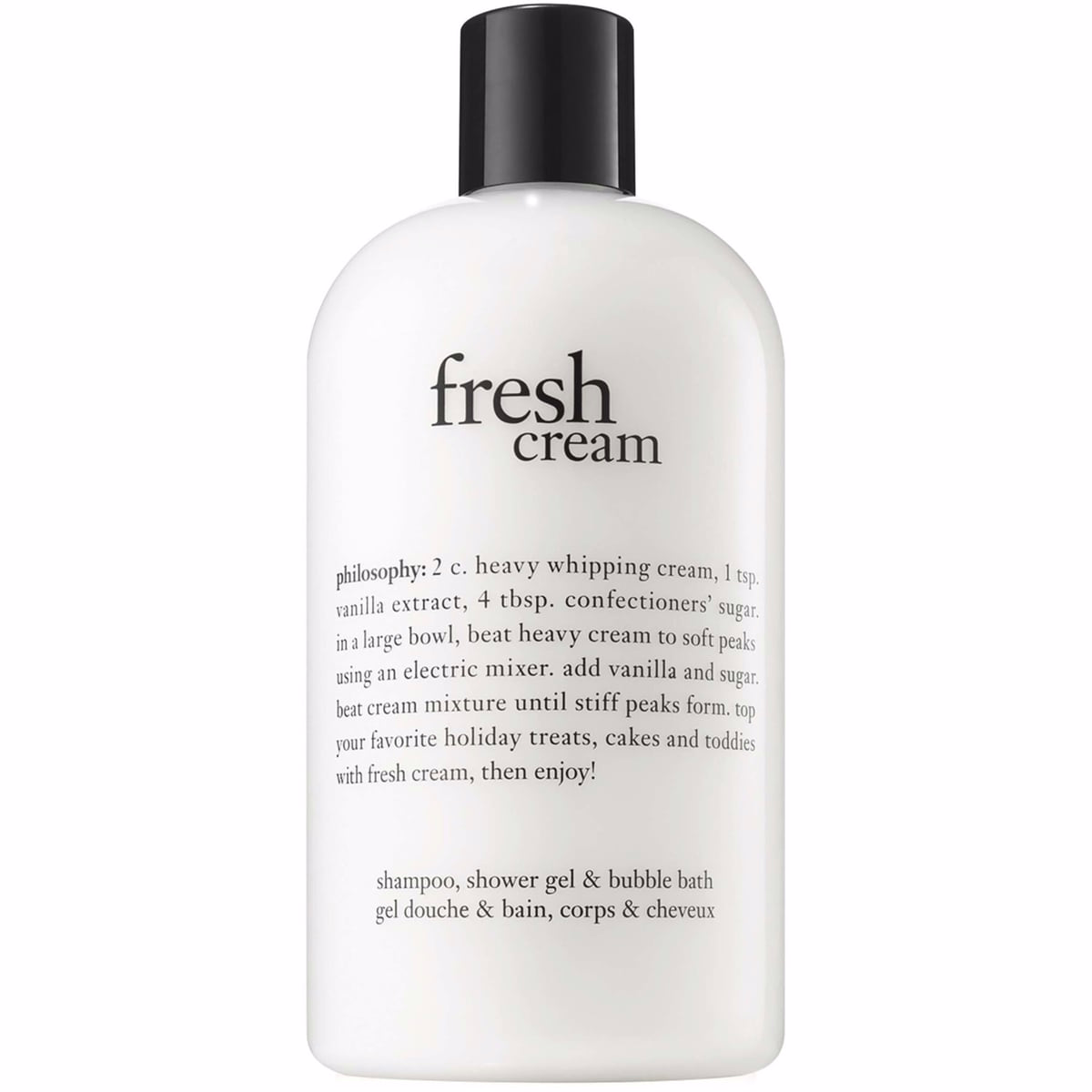 Philosophy Fresh Cream 洗髮、沐浴露與泡澡，潔膚、護髮、軟化肌膚與髮絲