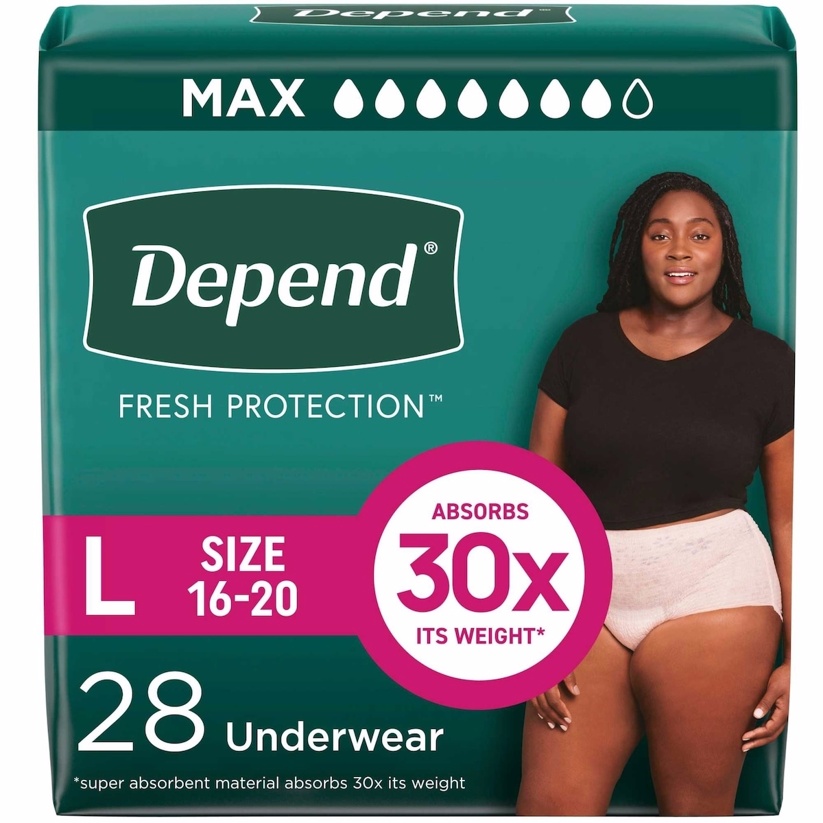 Depend Incontinence Underwear Fresh Protection 28 undefined