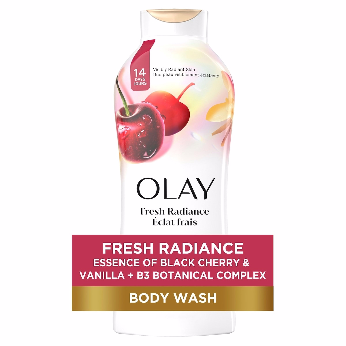 Olay 新鮮光采 黑櫻桃與香草精華 身體沐浴露