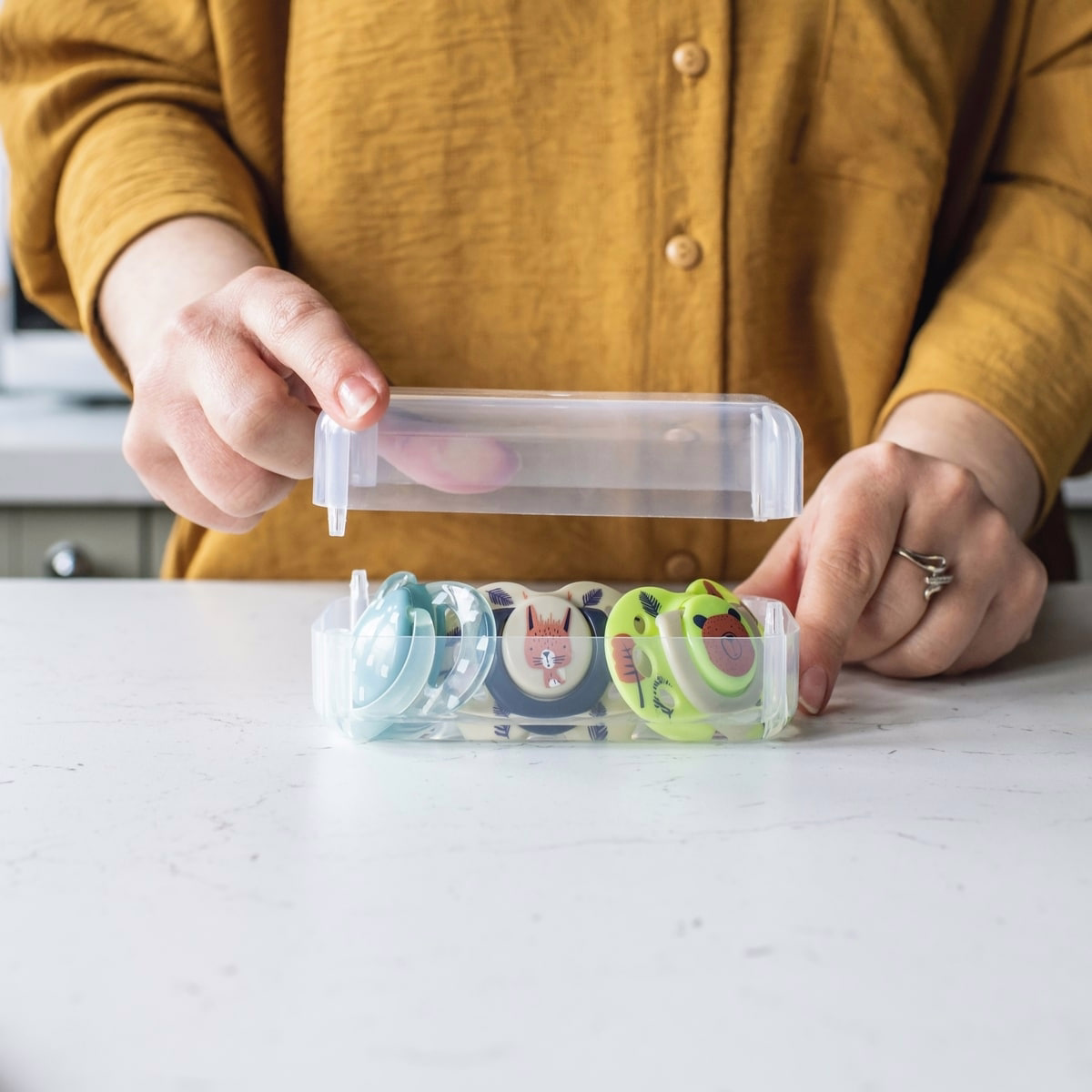 Fun Style Pacifier and Fun Style Night Glow in the Dark Pacifier, Symmetrical Design, BPA-Free, Includes Sterilizer Box, (6-18m) Fun Style Pacifier and Fun Style Night Glow in the Dark Pacifier, Symmetrical Design, BPA-Free, Includes Sterilizer Box, (6-18m)