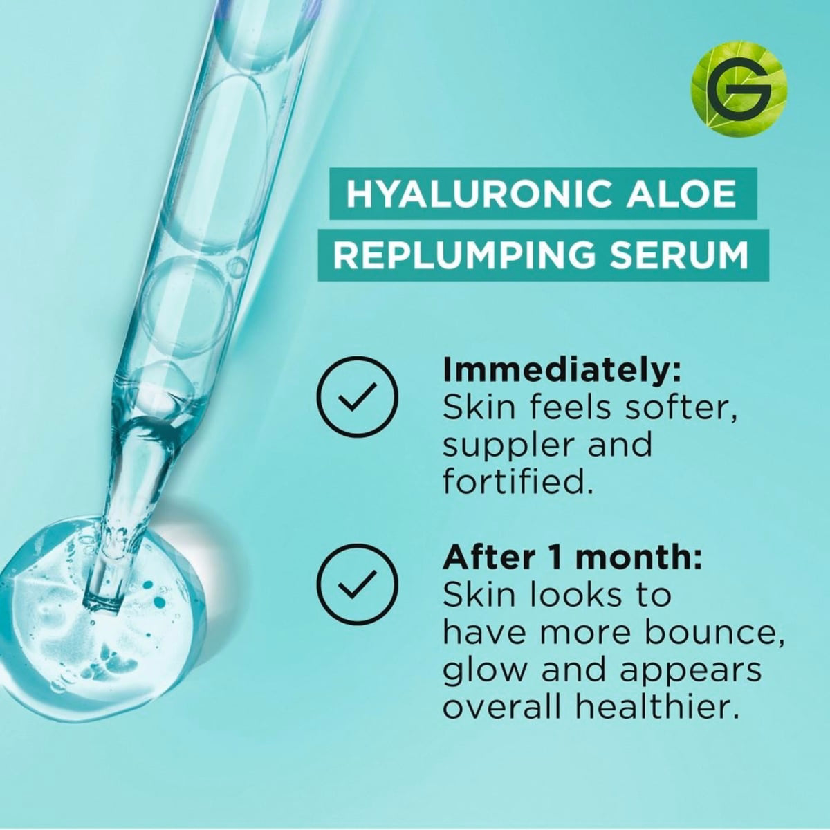 Garnier Aloe Vera Face Serum with Hyaluronic Acid, Replumping and Hydrating, for Normal to Combo Skin, 30 mL Garnier Aloe Vera Face Serum with Hyaluronic Acid, Replumping and Hydrating, for Normal to Combo Skin, 30 mL