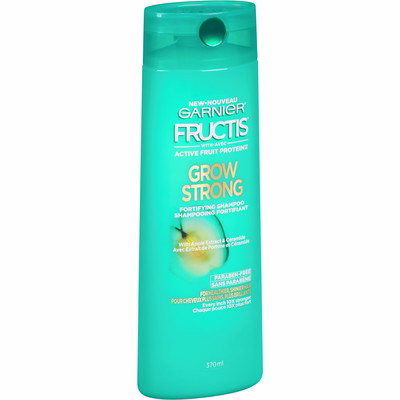 Garnier Fructis Grow Strong Shampoo, For Stronger, Healthier, Shinier Hair, 12.5 Fl. Oz.