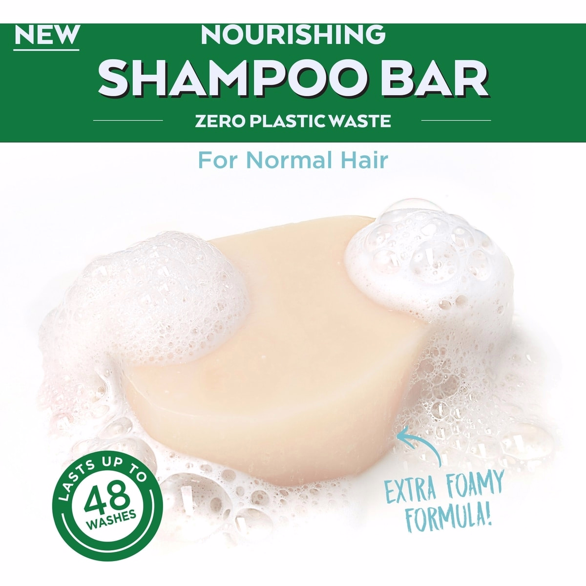 Garnier Whole Blends Coconut & Aloe Vera Hydrating Shampoo Bar for Normal Hair, Zero Plastic Packaging, Sulfate Free, Preservative Free, Silicone Free