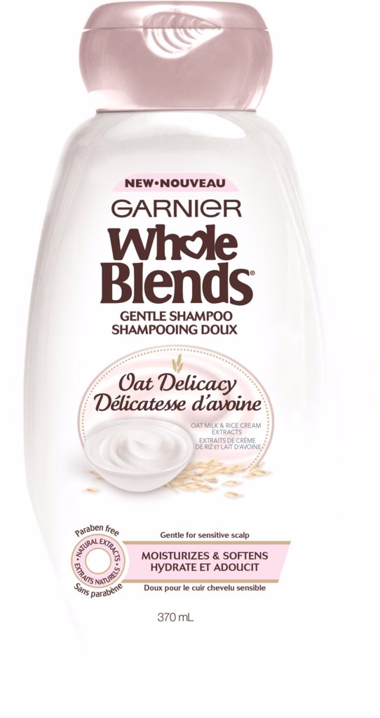Garnier Whole Blends Gentle Shampoo Oat Delicacy, For Fine To Normal Hair 12.5 Fl Oz