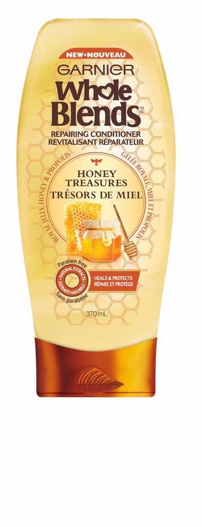 Garnier Whole Blends Repairing Conditioner Honey Treasures, For Damaged Hair, 12.5 Fl. Oz.