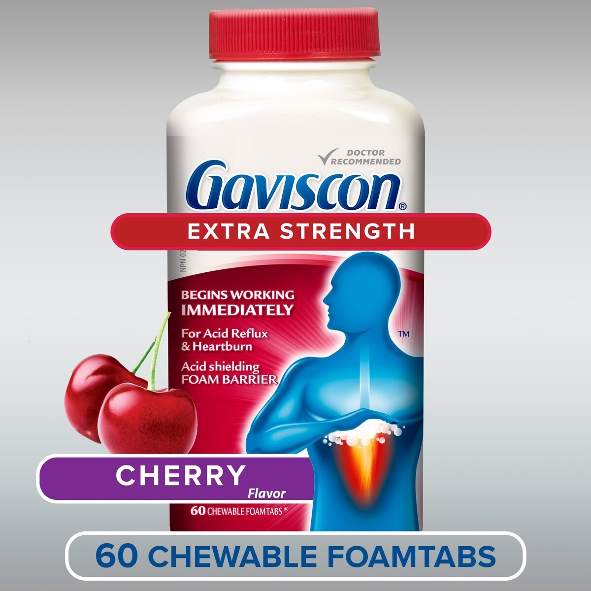Gaviscon Comprimés Moussants à Croquer Extra Fort Cerise
