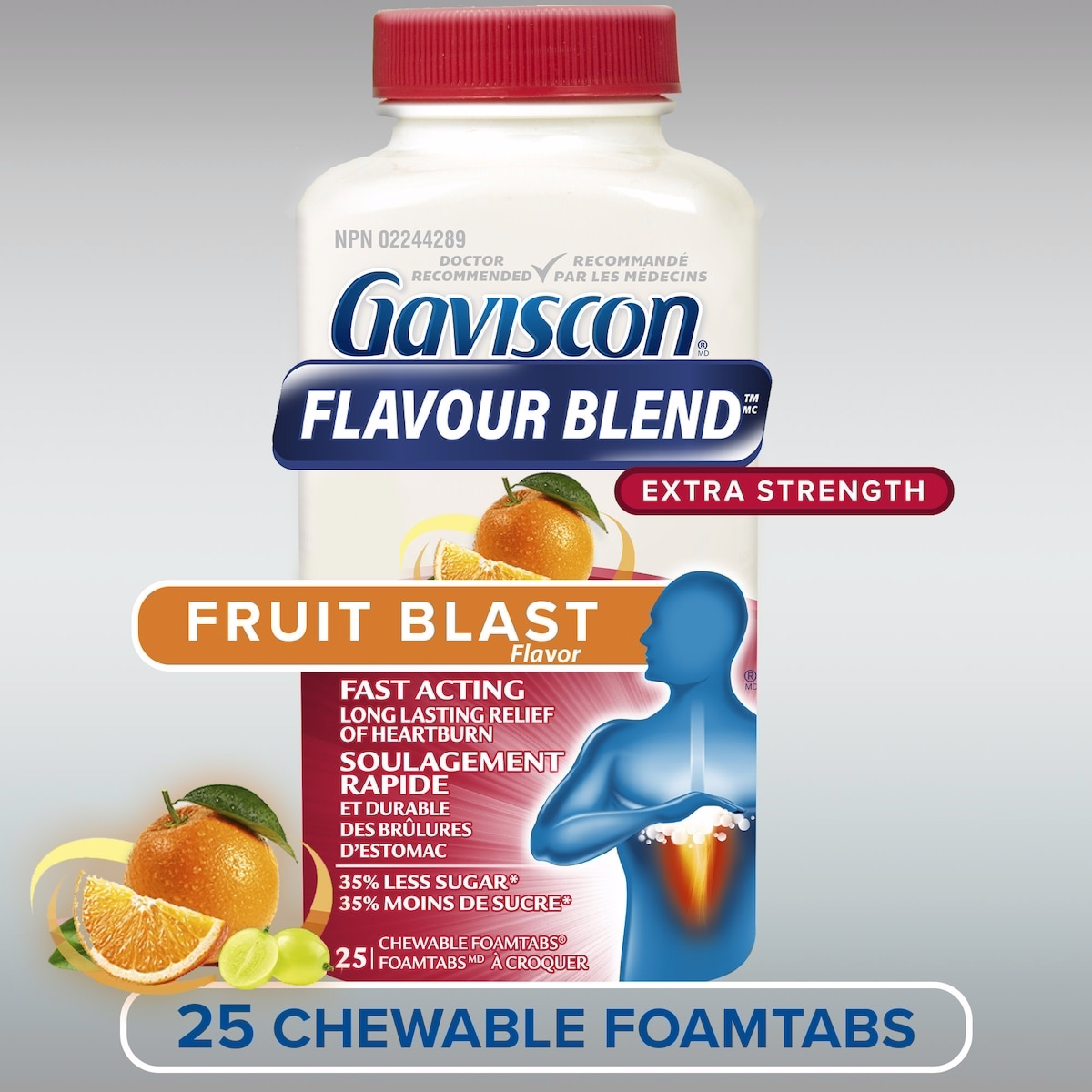 Gaviscon Extra Strength Flavour Blend Fruit Blast Tablet
