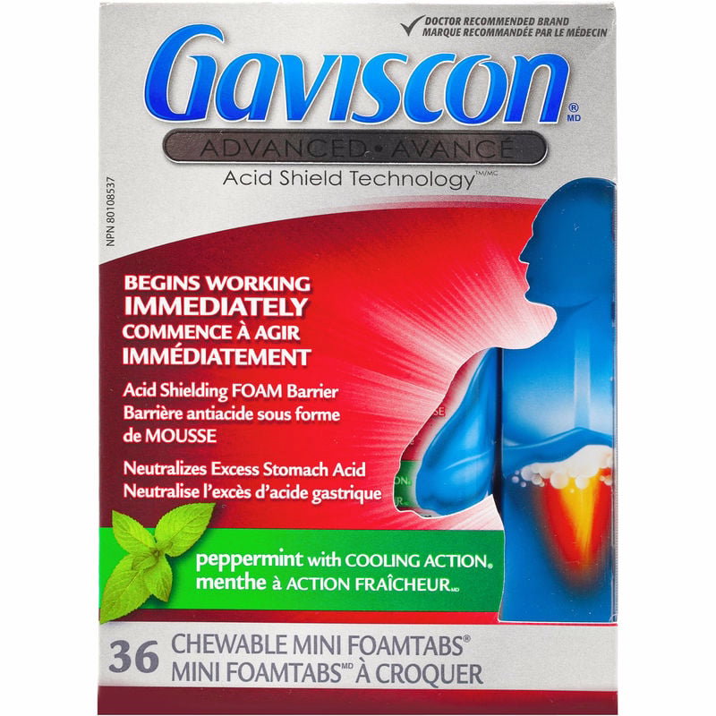 Gaviscon Gaviscon Advanced Chewable Mini Foamtabs Fruit Blend 36.0 Ea