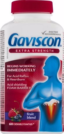 Gaviscon 強效 咀嚼式 泡沫錠 果香混合 60.0 顆