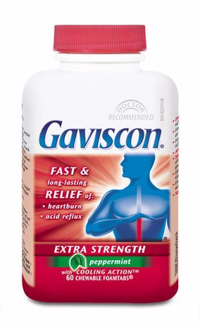 Gaviscon 加強型 咀嚼式 泡沫錠 薄荷 味，60 顆/包