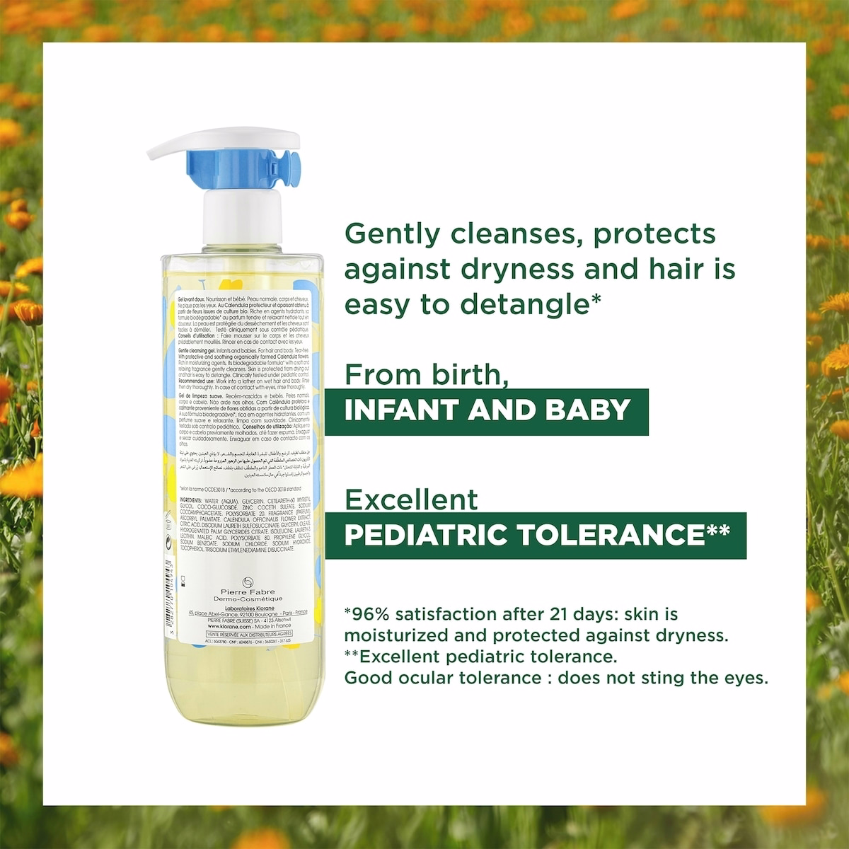 カレンデュラ入り やさしい洗浄ジェル - 髪と体 - ベビー カレンデュラ入り やさしい洗浄ジェル - 髪と体 - ベビー