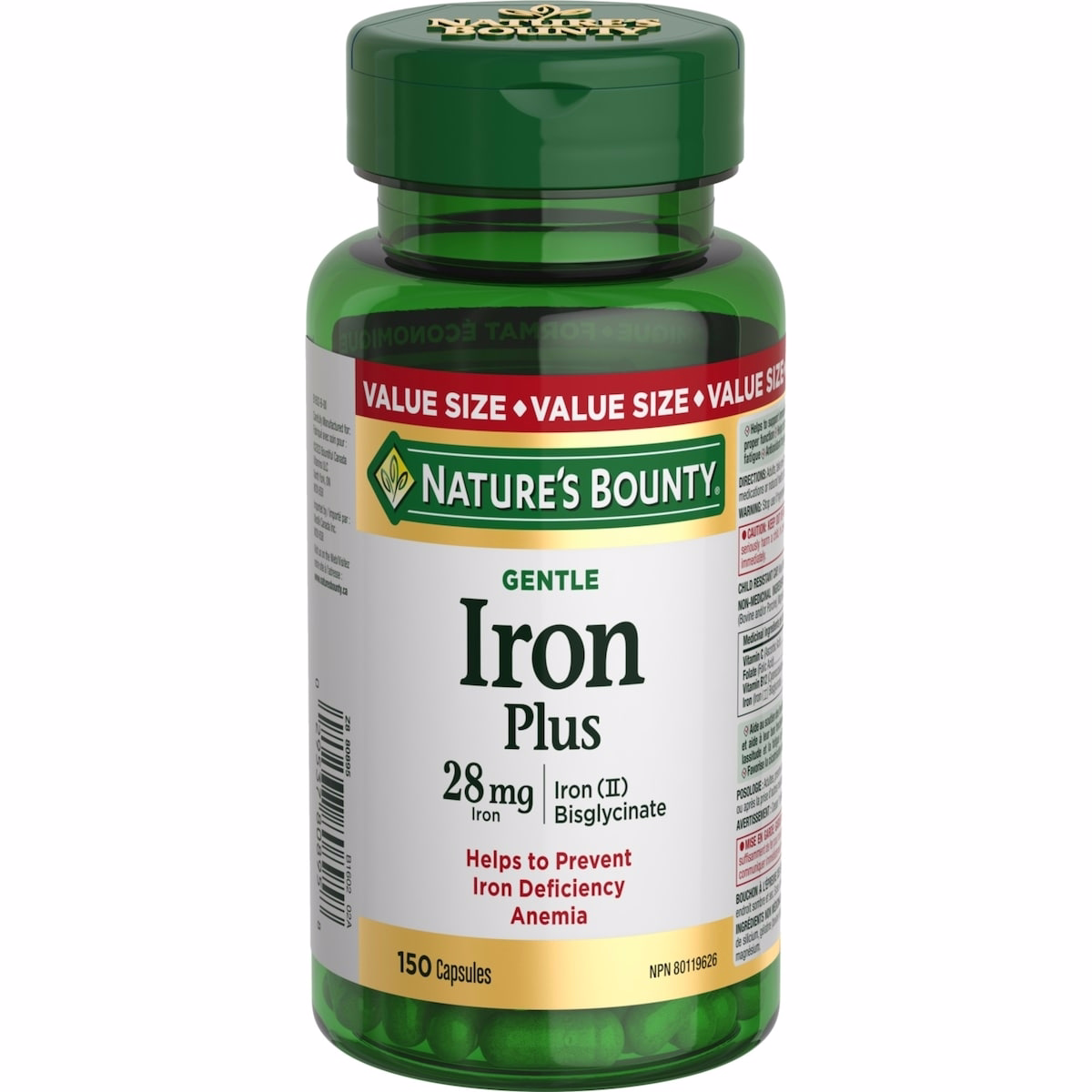 Gentle Iron 28 mg, Helps Prevent Anemia, Capsules