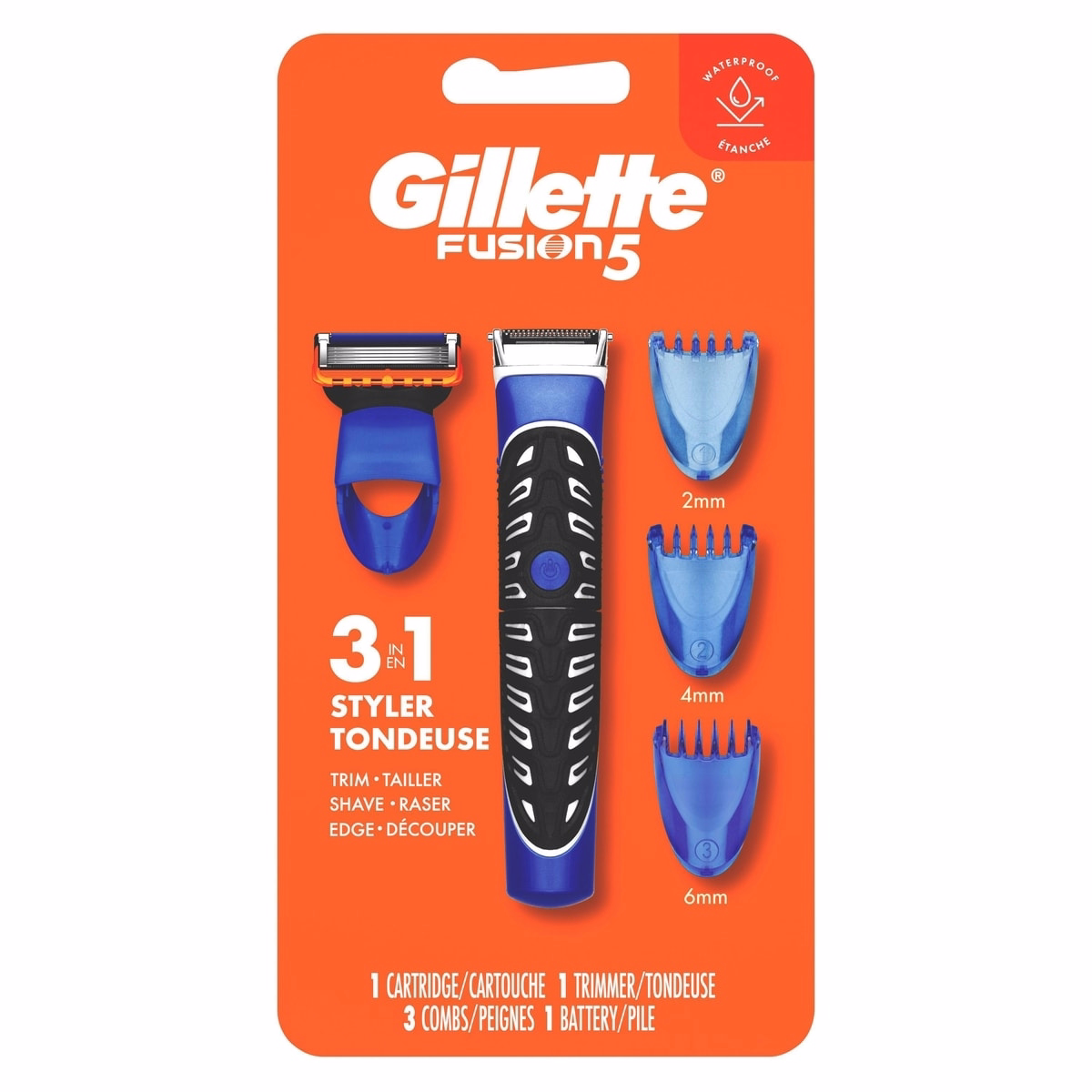 Gillette All Purpose Styler: Beard Trimmer, Fusion Razor & Edger for Men