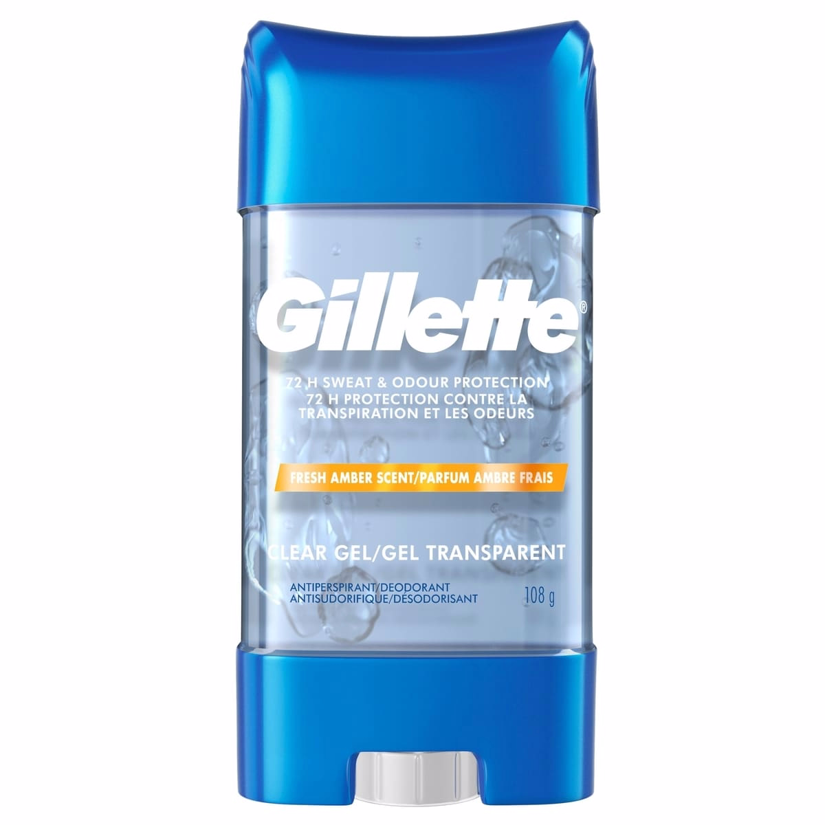 Gillette Clear Gel Antiperspirant and Dedorant for Men Fresh Amber Scent