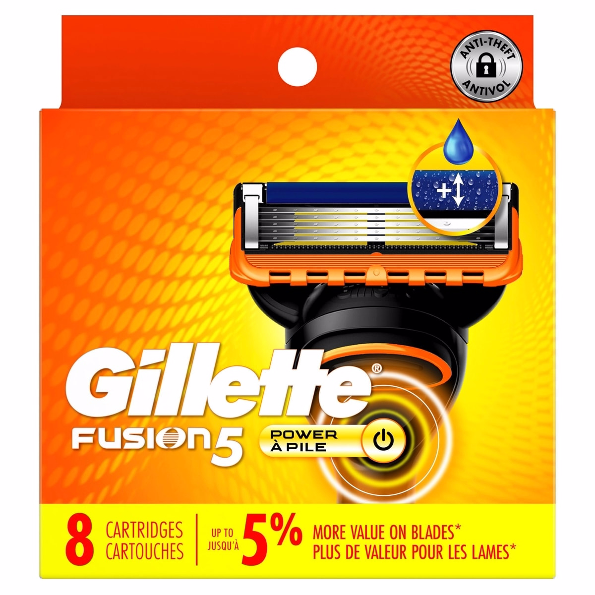 Gillette Fusion5 Power Razor Refills for Men, 8 片裝 Razor 刀片替換件、較大潤滑條、精密修剪器、貼近剃鬚的 5 刀片 Gillette Fusion5 Power Razor Refills for Men, 8 片裝 Razor 刀片替換件、較大潤滑條、精密修剪器、貼近剃鬚的 5 刀片