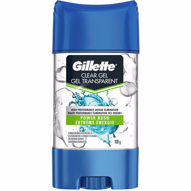 Gillette Gillette Clear Gel High Performance Antiperspirant and Deodorant, Power Rush 108.0 G