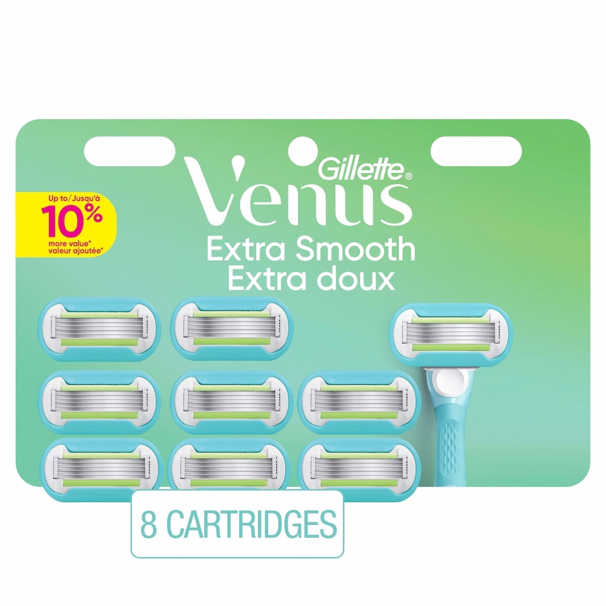 Gillette Venus 超順滑 女性用刀片替換包，8件裝