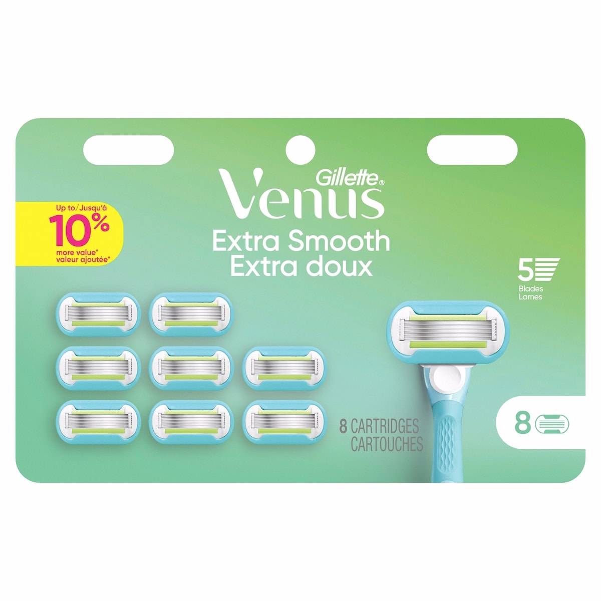 Gillette Venus 超順滑 女性用刀片替換包，8件裝