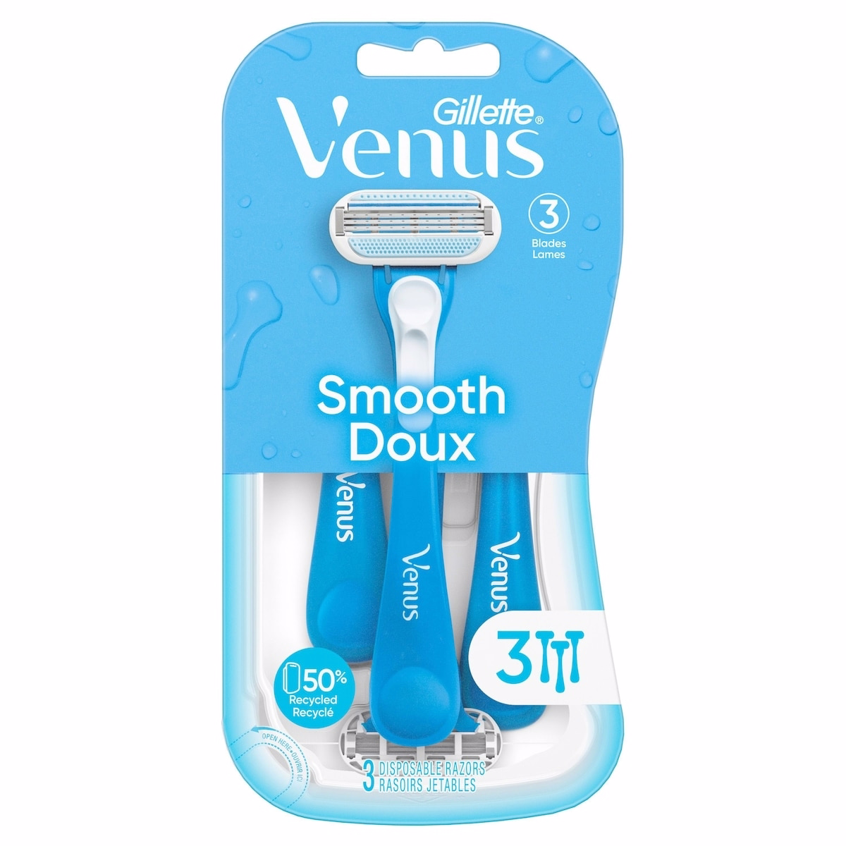 Gillette Venus Oceana 女性一次性剃刀 - 3支裝