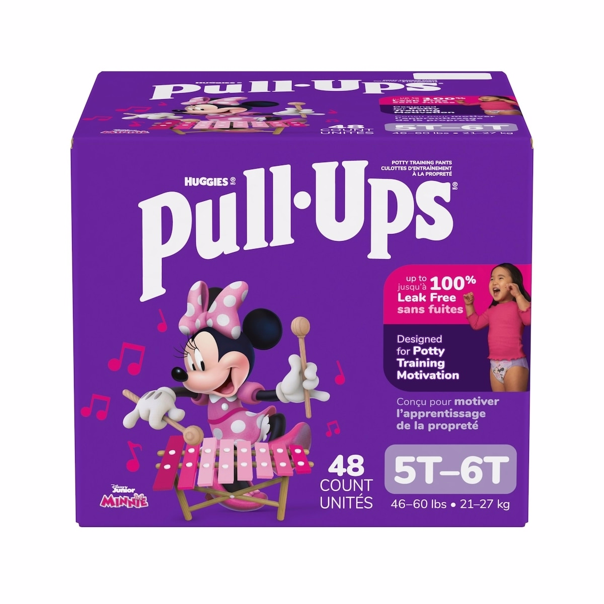 Girls' Potty Training Pants, 5T-6T (46+ lbs)