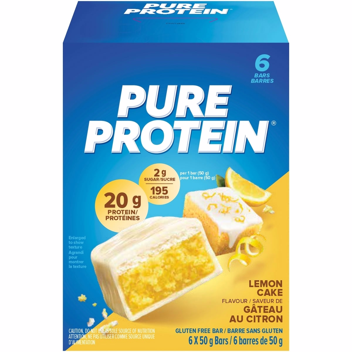 無麩質蛋白棒 檸檬蛋糕口味 6 x 50 g