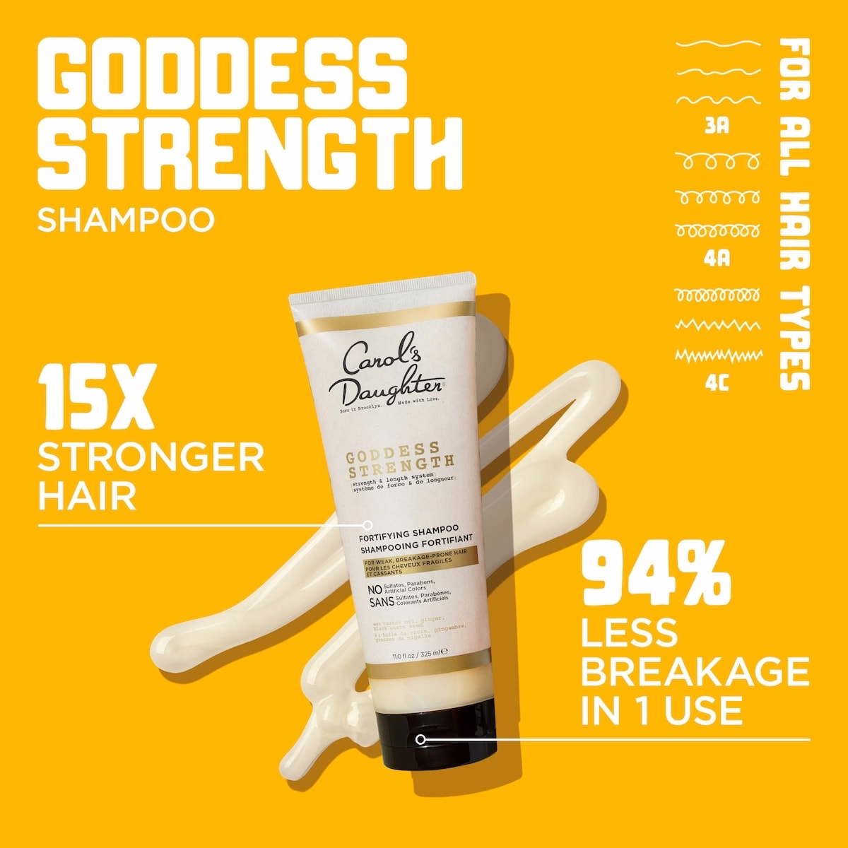 Goddess Strength 易斷髮護髮素，含蓖麻油
