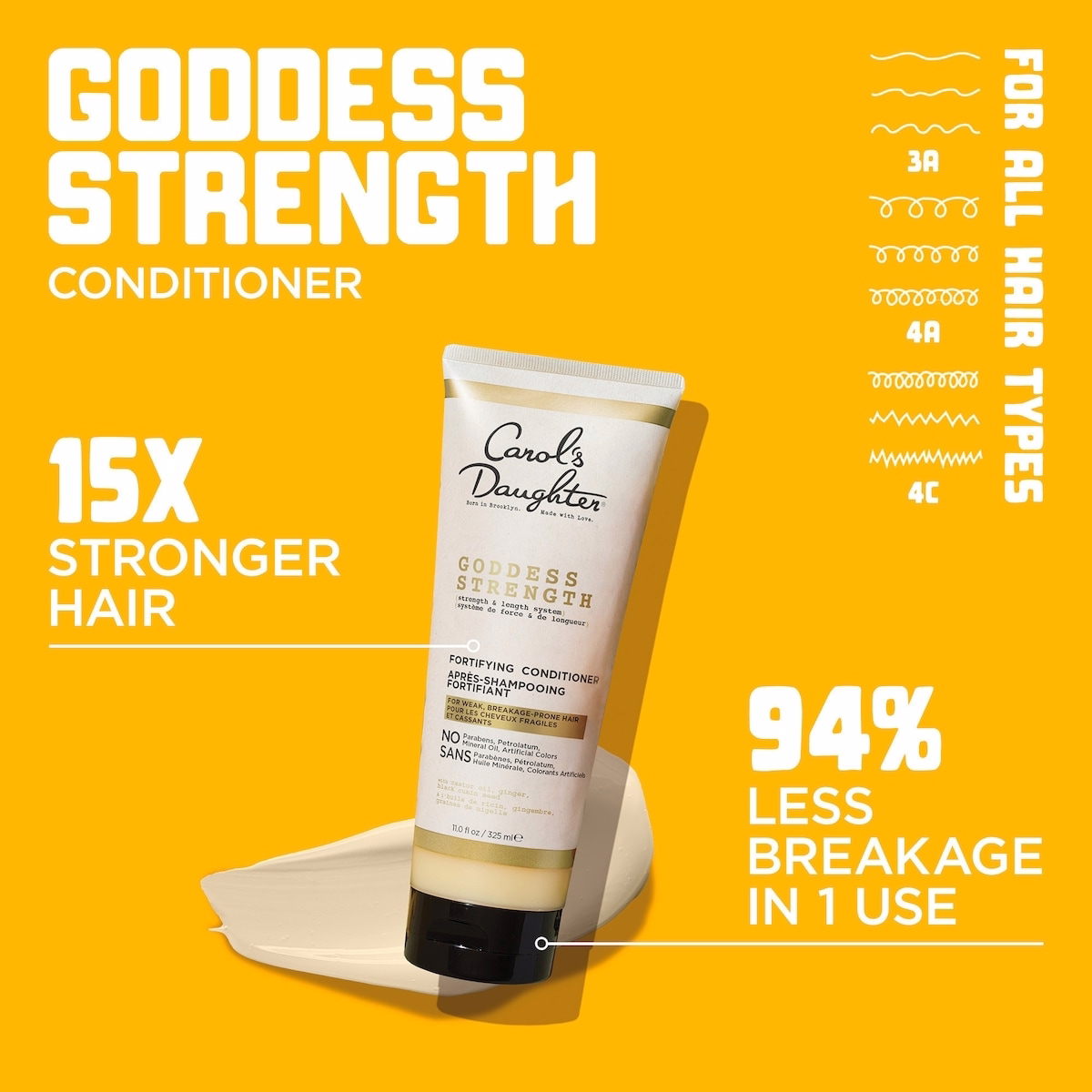 Goddess Strength Fortifying Sulfate Free Shampoo with Castor Oil