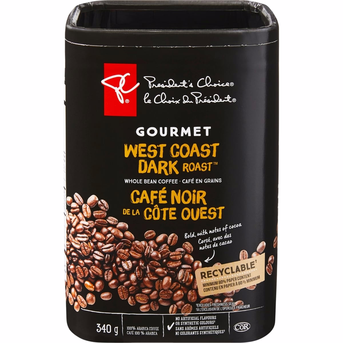 Gourmet West Coast Dark Roast Whole Bean Coffee