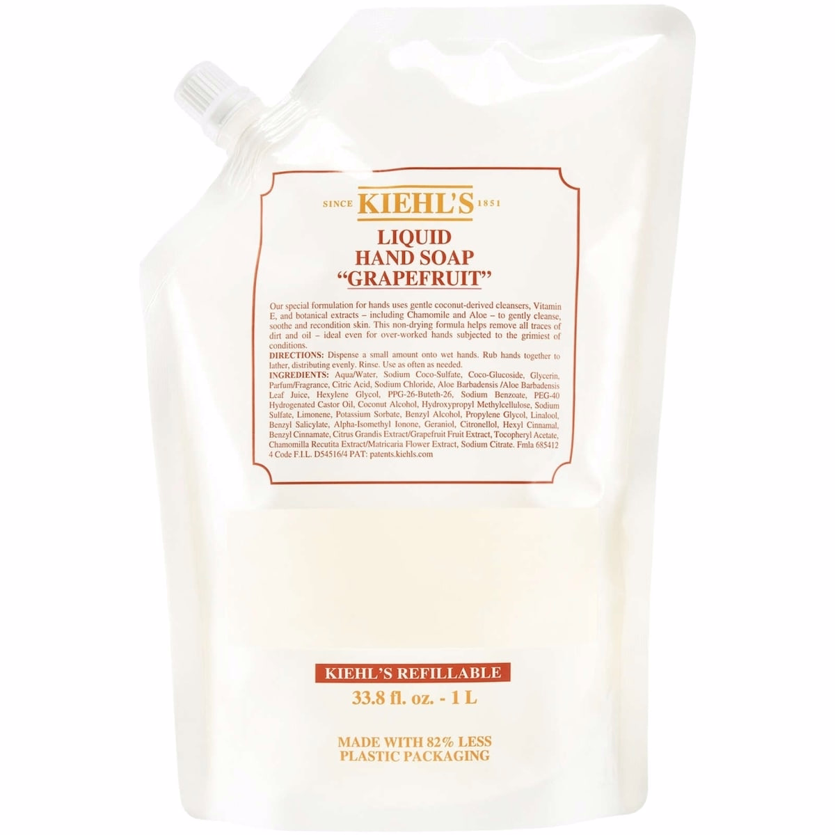 "Grapefruit" Liquid Hand Soap Refill Pouch