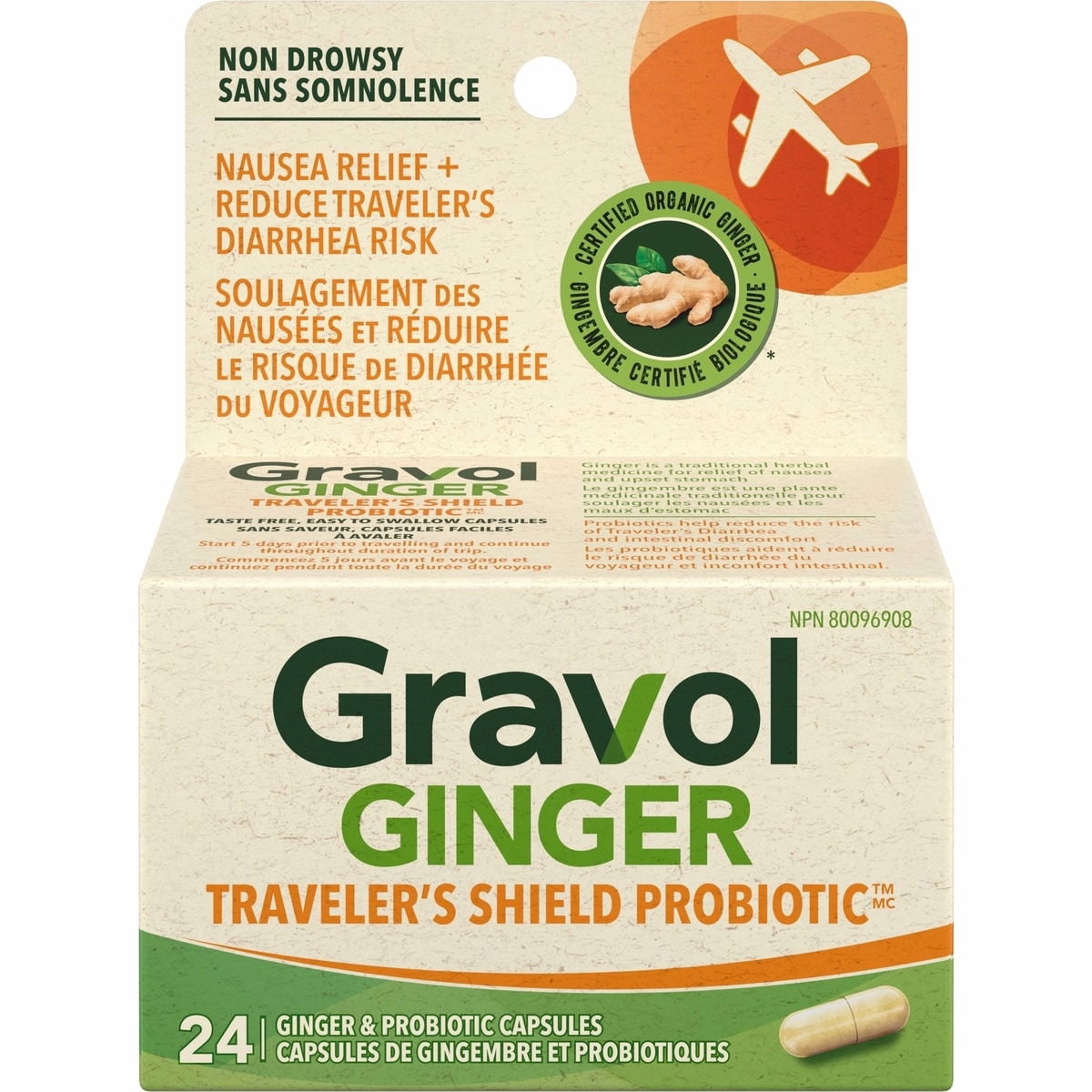 Gravol Ginger Traveler's Shield Probiotic