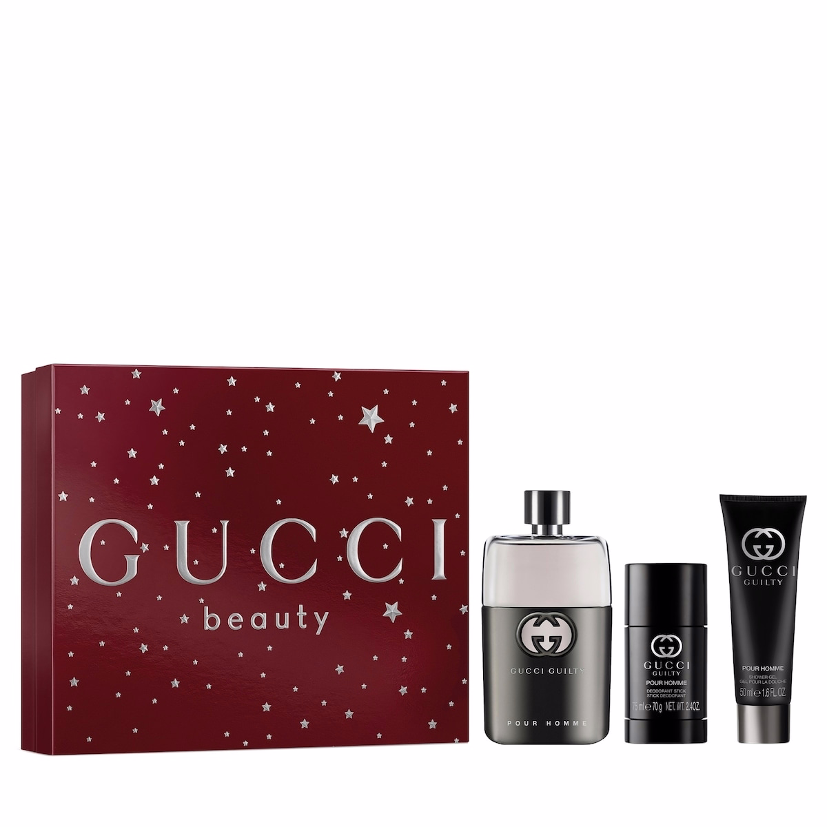 Gucci Guilty Pour Homme Eau de Toilette for Men, Deodorant & Shower Gel Trio Gift Set