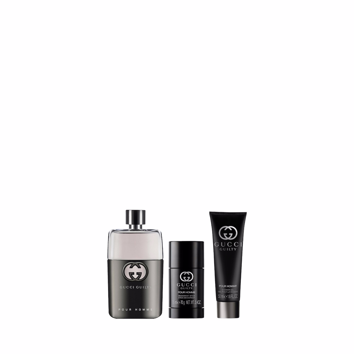 Gucci Guilty Pour Homme Eau de Toilette for Men, Deodorant & Shower Gel Trio Gift Set