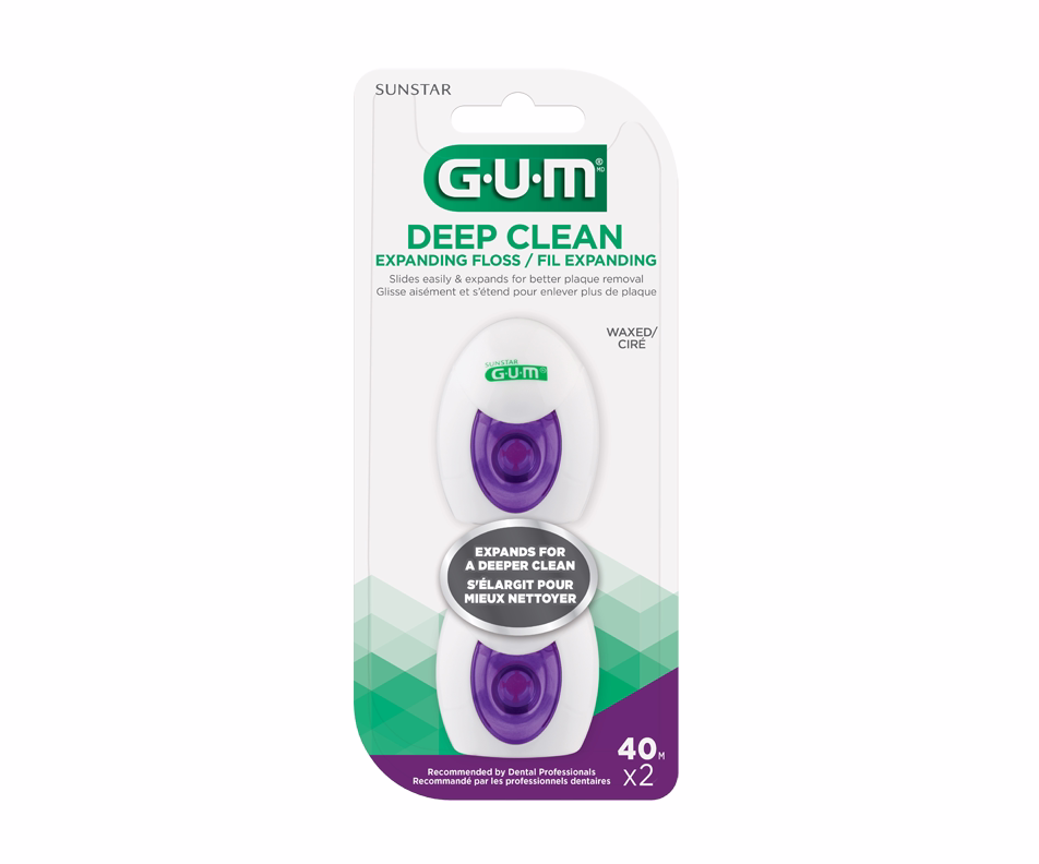 G·U·M Deep Clean Expanding Floss, 2 x 40m