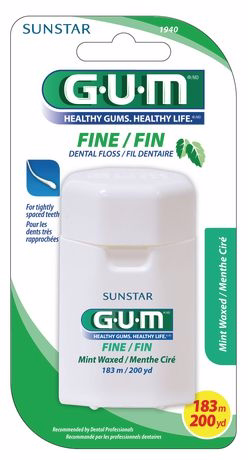 Gum Fine Waxed Dantal Floss Mint