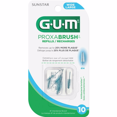 Gum Gum Proxabrush Interdental Refills, Wide - 10ct 10.0 Count