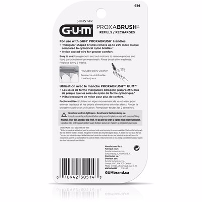 Gum Gum Proxabrush Interdental Refills, Wide - 10ct 10.0 Count
