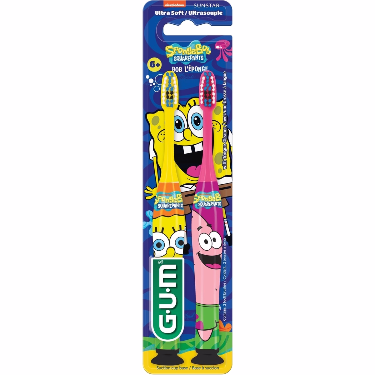 GUM® SpongeBob®, Ultra Soft Twin Pack