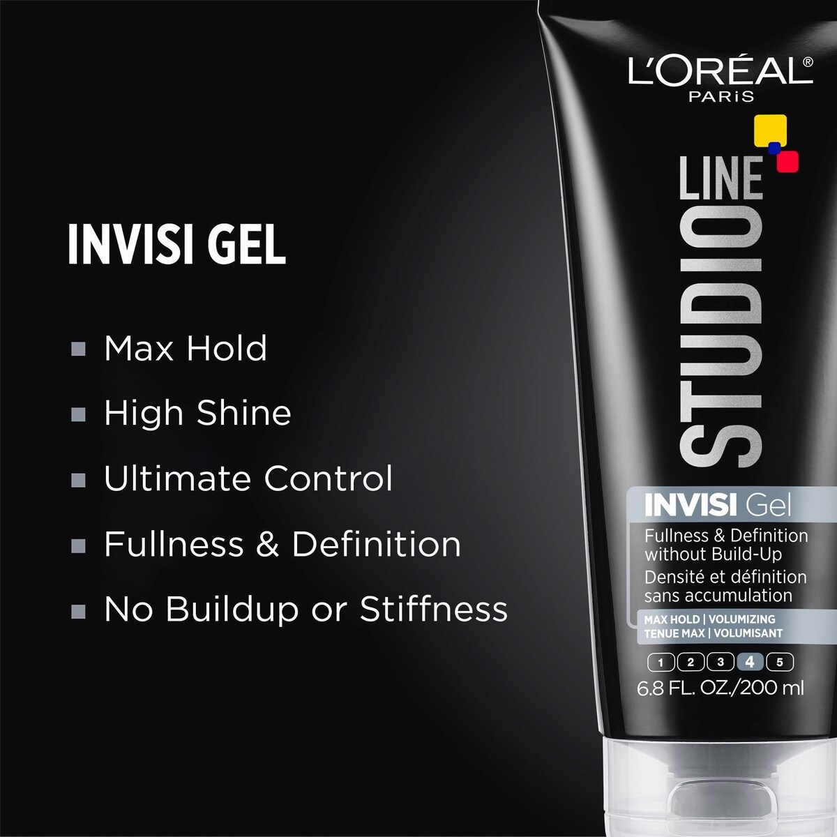 Hair Gel, Super Strong Hold, Studio INVISI Gel