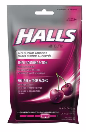 Halls Bag Mentho-lyptus Black Cherry No Sugar Added