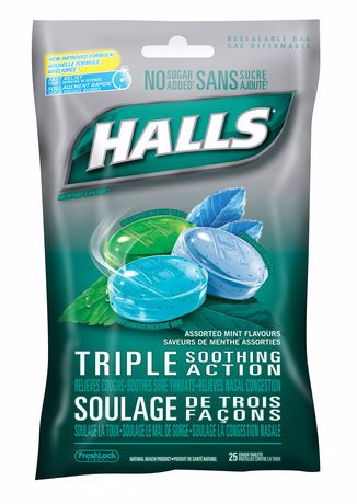 Halls Lozenges Mentho-lyptus Assorted Mint No Sugar Added