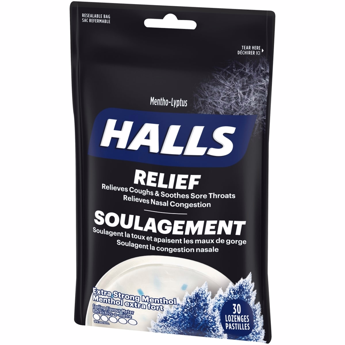 Halls Relief Mentho-Lyptus Extra Strong Menthol, 30 Cough Drops Halls Relief Mentho-Lyptus Extra Strong Menthol, 30 Cough Drops