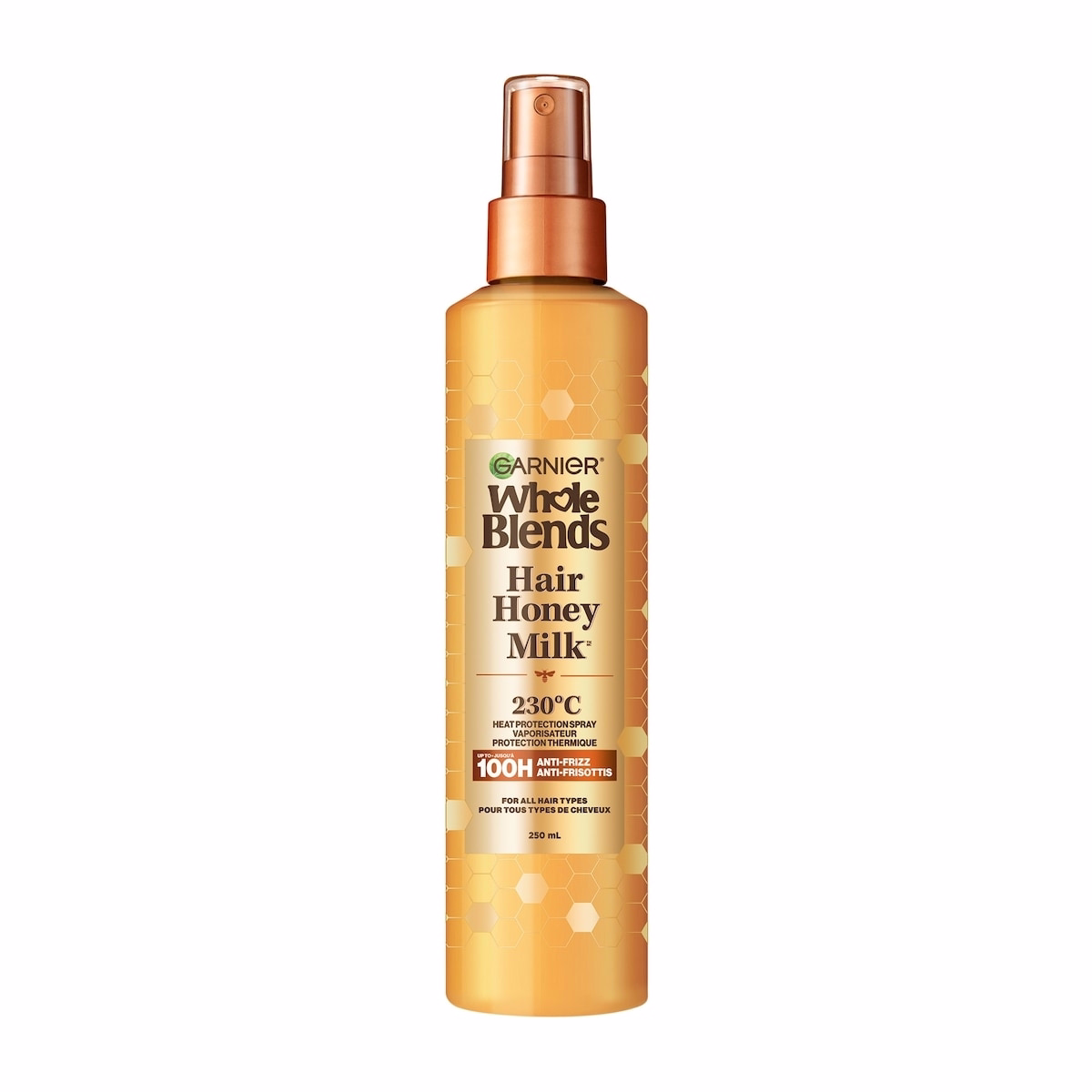 Heat Protectant Spray for Damaged Hair, Sulfate Free, Prevents Breakage, Hair Honey Milk Spray