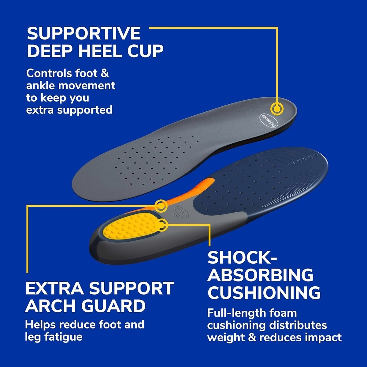 Heavy Duty Support Insole Orthotics, Big & Tall, 200lbs+, Men, Size 8-14 Heavy Duty Support Insole Orthotics, Big & Tall, 200lbs+, Men, Size 8-14