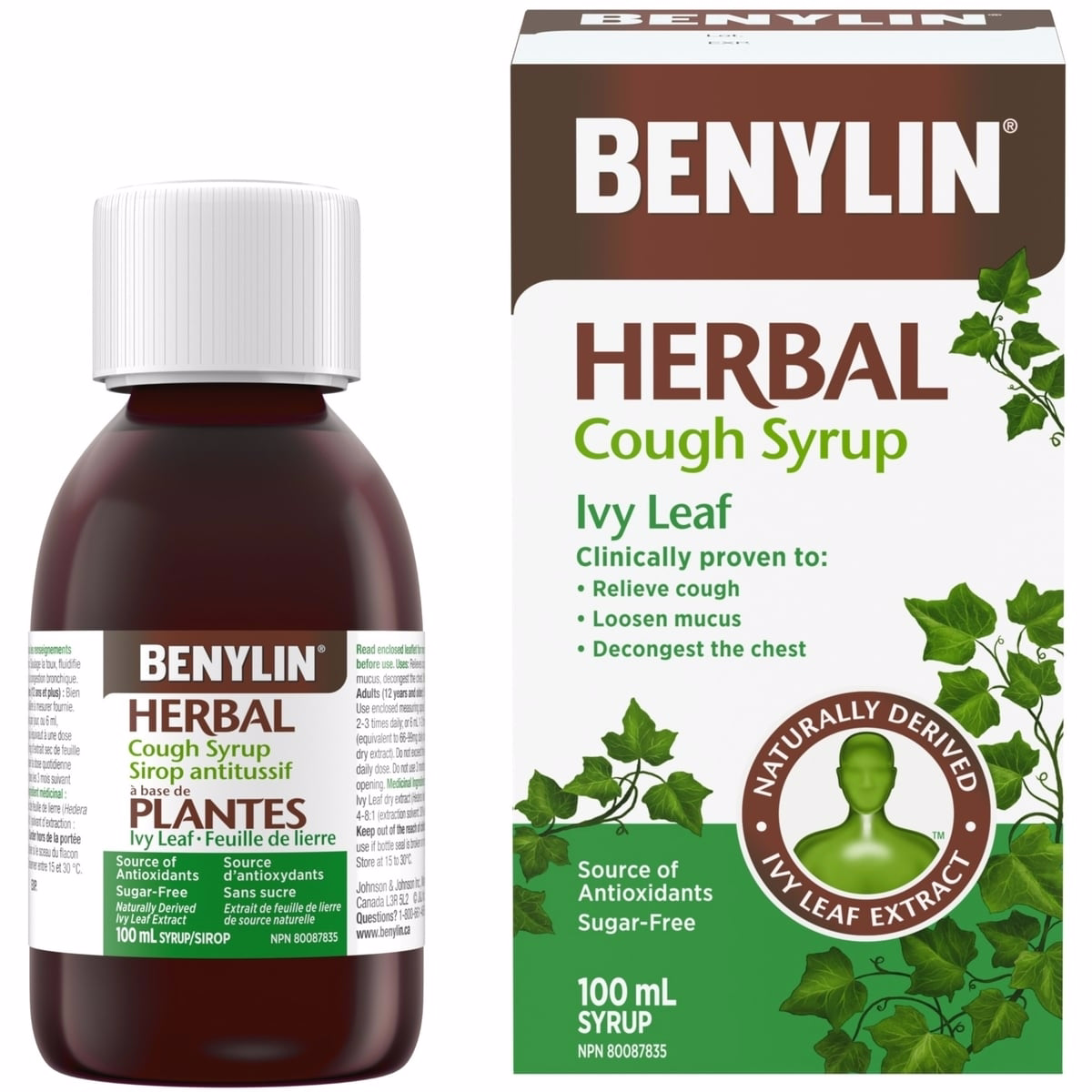 Sirop contre la toux à base de plantes, Feuille de lierre